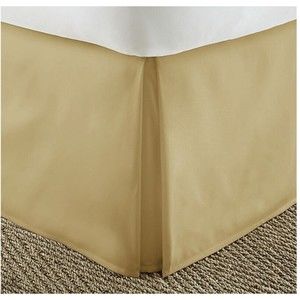 Newport Home Gold Silk Affair Queen Luxury Bedskirt Easy Care Elegant Dupioni